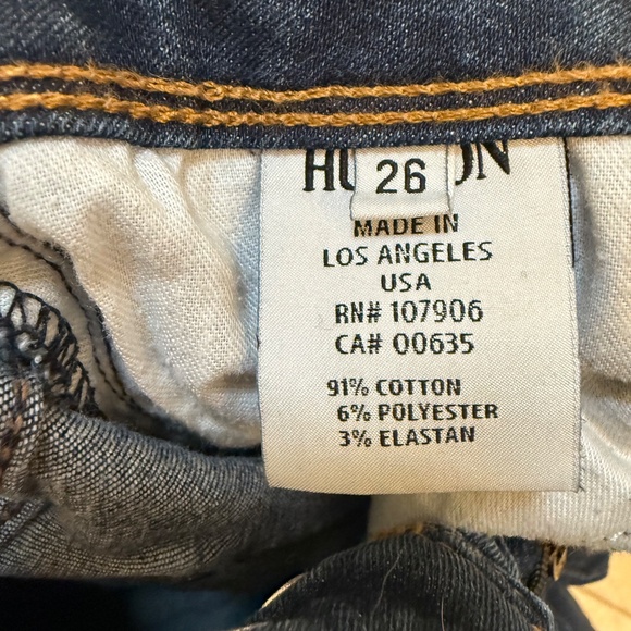 Dark Wash Hudson Jeans Size 26 - Picture 4 of 5